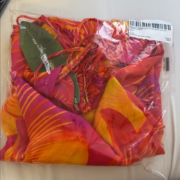 FARM Rio Orange & Pink Tropical Cutout Maxi Dress - Picture 4 of 4